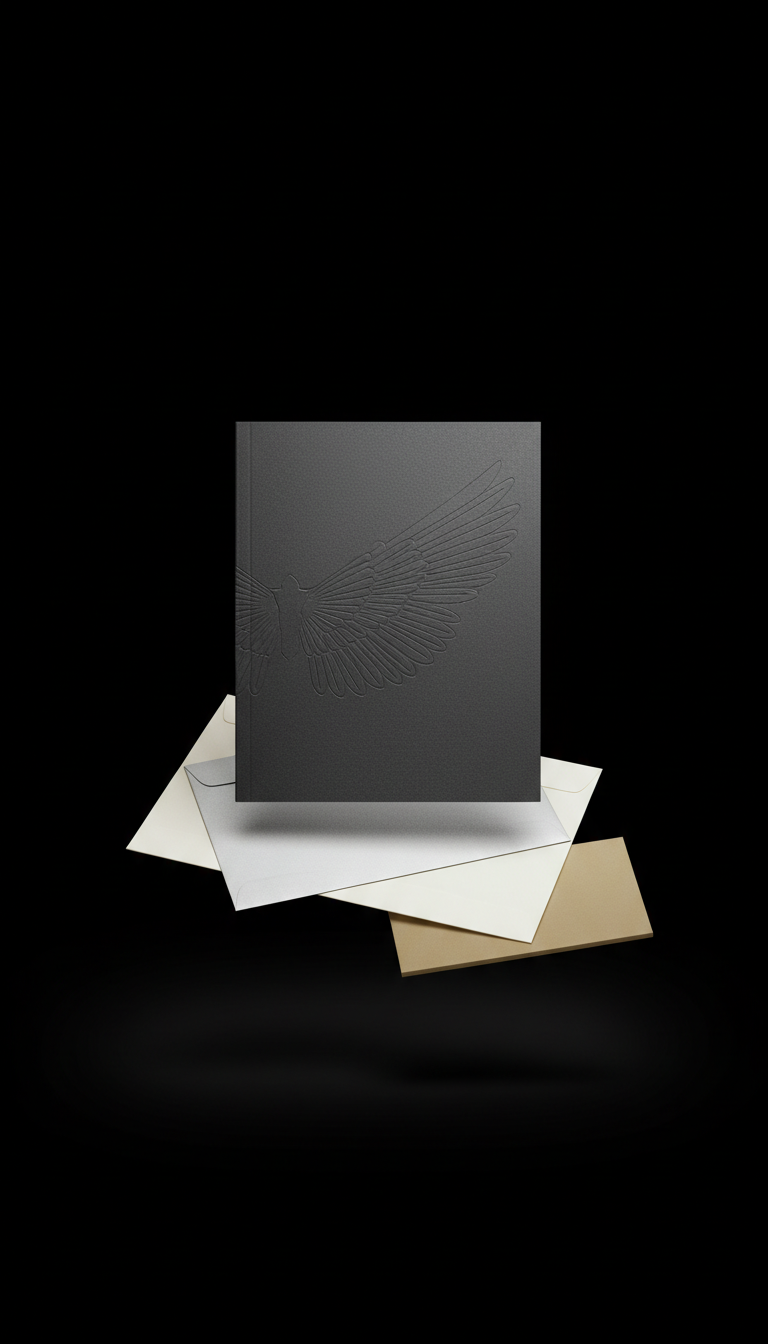 Premium stationery set with minimalist branding